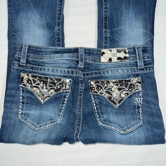 Miss Me Chloe Bootcut Jeans Womens Size 28 Western Cowgirl Embellished - Picture 3 of 8